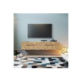 Mueble TV para Pared Color Roble 140x31.5x29.5 cm - 2 Puertas Estilo Moderno.