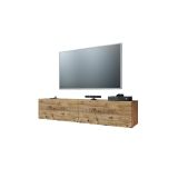 Mueble TV para Pared Color Roble 140x31.5x29.5 cm - 2 Puertas Estilo Moderno.