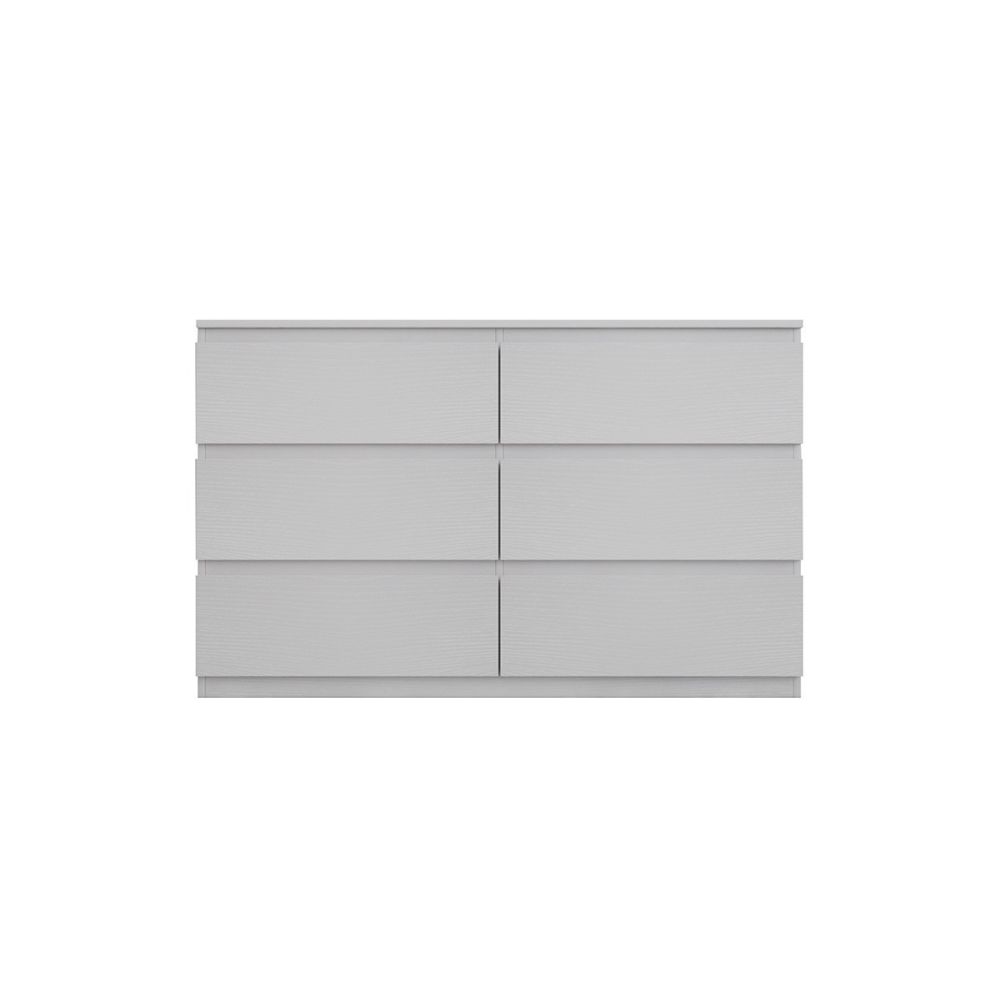 Cómoda de 6 Cajones con Amplio Espacio de Almacenaje - Color Blanco - 120x40x75 cm - Mueble Moderno para Dormitorio.
