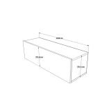Mueble TV Moderno con Puerta en Melamina Color Antracita y Cambria 100x31.5x29.6cm - Diseño Elegante para Salón.