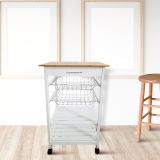 Verdulero Frutero 2 Cestas 2 Baldas y Cajón 87x47x37 Oporto 7