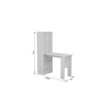 Mesa de Oficina con Librería-Escritorio en Melamina Color Nogal, 120x50x150cm - Diseño Versátil y Funcional