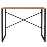 (SALDO) Mesa de Ordenador Estilo Industrial Color Nogal y Negro 90x60x70 Cm