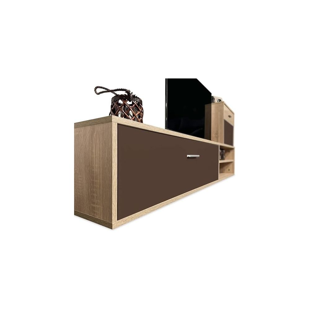 Meyvaser, Conjunto de muebles de salón 220 cm Color cambrian y Chocolate , muebles de salón.