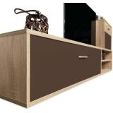 Meyvaser, Conjunto de muebles de salón 220 cm Color cambrian y Chocolate , muebles de salón.
