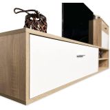 Meyvaser, Conjunto de muebles de salón 220 cm Color cambrian y blanco, muebles de salón.