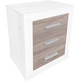 Pack Cabecero de 160 x 120 cm + 2 Mesitas de Noche, Colores Andersen y Pino Gris (para Cama de 135-140 o 160) – Meyvaser