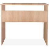 Mesa de Escritorio, Acabada en Cambrian, Mesa para Pc con balda interior, Medidas: 90 cm (Anc) x 49,5 cm (Fon) x 77 cm (Al)