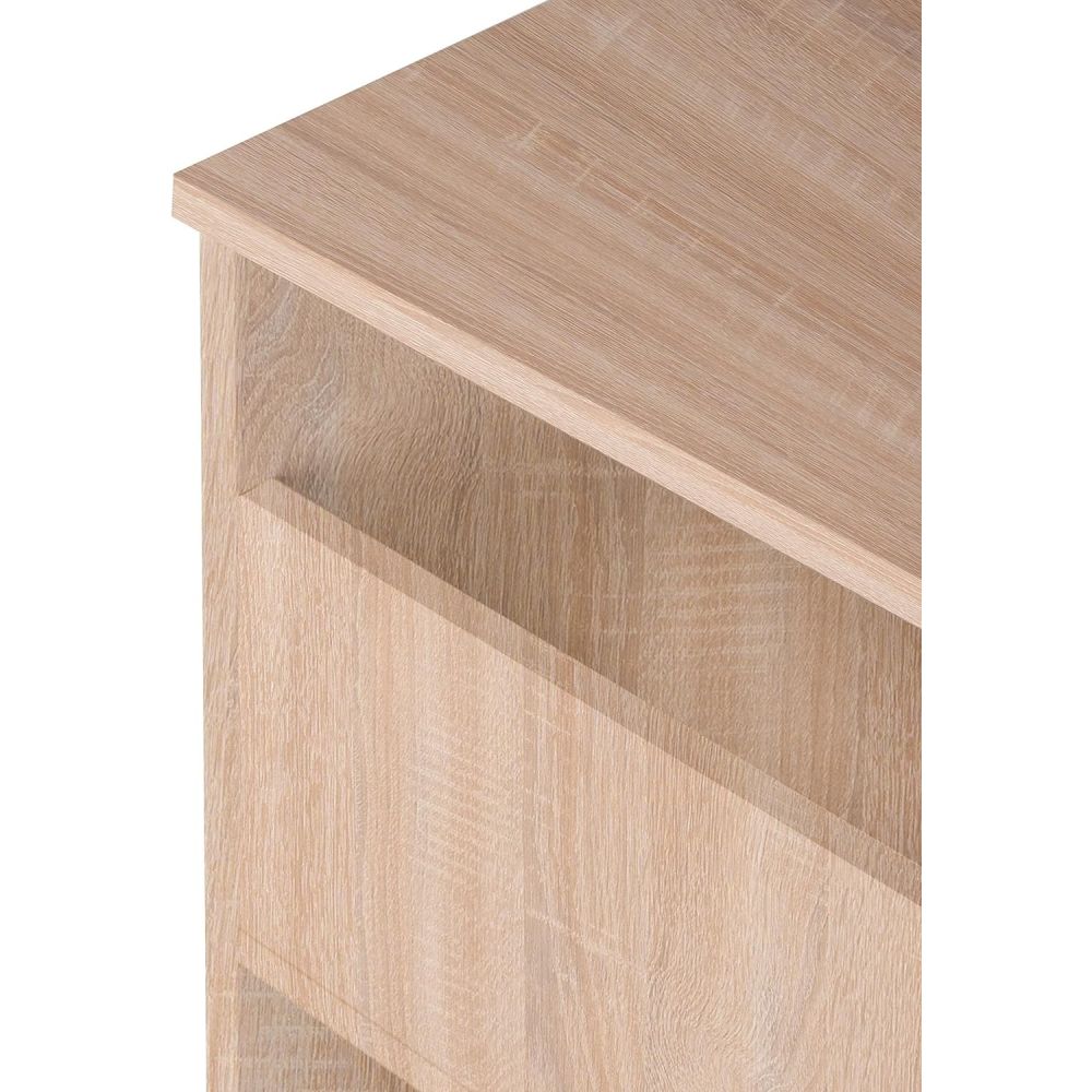 Mesa de Escritorio, Acabada en Cambrian, Mesa para Pc con balda interior, Medidas: 90 cm (Anc) x 49,5 cm (Fon) x 77 cm (Al)