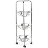 ¡Consigue tu práctico Verdulero Frutero Metálico Cromado! ¡Ordena tu cocina ahora! ¡28x28x74!