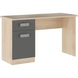 Mesa de Estudio, Escritorio con 2 Cajones, Mesa de Ordenador, Acabado en Color Blanco y Cambrian 70.8 x 120 x 49.8 cm