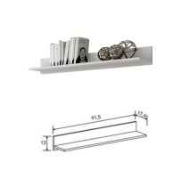 Mueble de TV de Diseño Nórdico + 2 Estantes, 2 Estantes y 2 Puertas,Cambrian-Blanco, 49cm(Al) x 180cm (Anc) x 40cm (Fon)