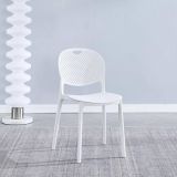 Pack 5 Sillas Cocina Color Blanco de plastico Polipropileno, Silla de Comedor Medidas: 40 cm (Anc) x 55 cm (Lar) x 80 cm (Al)