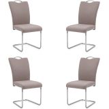 Pack de 4 Sillas Elegantes en Tejido Marengo – Sillas para Comedor y Salón, Dimensiones: 44 x 61 x 98 cm.