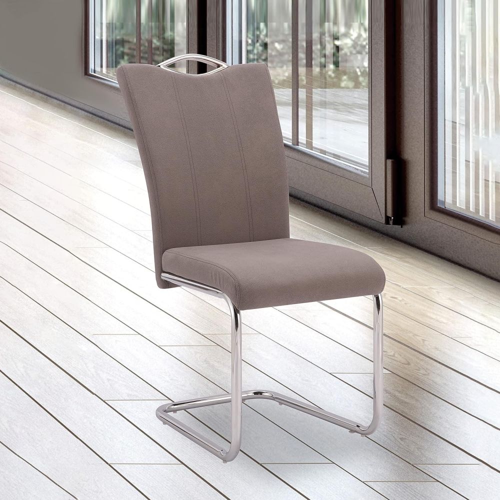 Pack de 4 Sillas Elegantes en Tejido Marengo – Sillas para Comedor y Salón, Dimensiones: 44 x 61 x 98 cm.