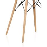 Conjunto Mesa y Sillas Nórdicas: Mesa Blanca (80x80x76 cm) + 4 Sillas con Patas de Madera Haya (46,5 x 48 x 82 cm)