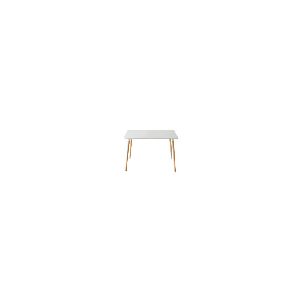 Juego de Comedor Estilo Nórdico: Mesa 100 cm + 4 Sillas Blancas 48 cm x 54 cm x 84 cm – Ideal para Decorar tu Hogar o Café