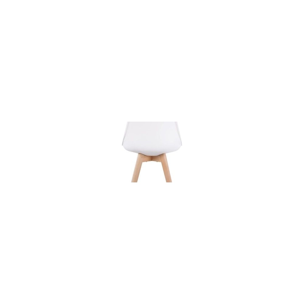 Juego de Comedor Estilo Nórdico: Mesa 100 cm + 4 Sillas Blancas 48 cm x 54 cm x 84 cm – Ideal para Decorar tu Hogar o Café