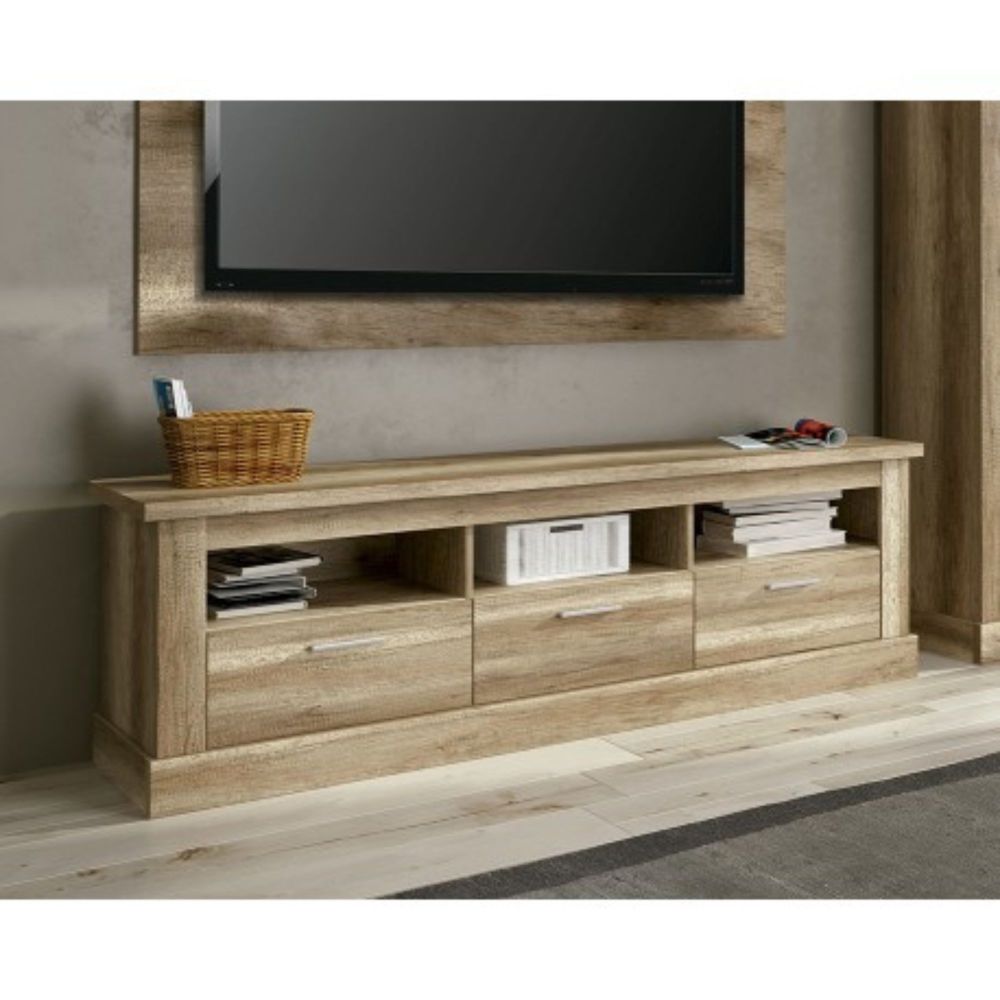 Mueble de Comedor, Mueble Salón, Acabado en Color Cañón, Medidas: 305 cm (Ancho) x 174,7 cm (Alto) x 41,8 cm (Fondo)