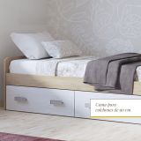Cama Nido con 2 Cajones de Almacenaje – Puccini Andersen, 194,4 cm Largo x 98 cm Ancho x 58 cm Alto