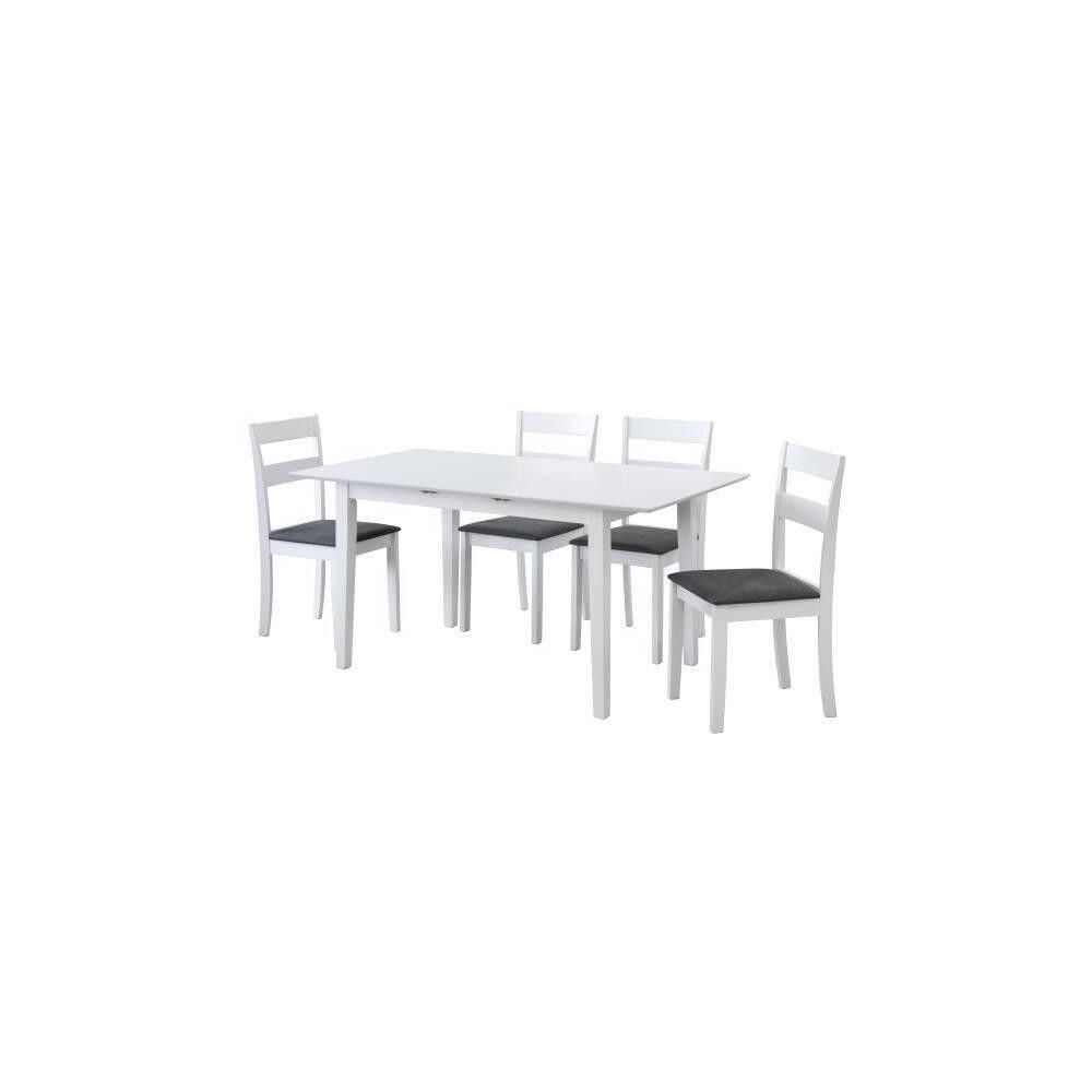 Mesa de Comedor Extensible en MDF - Acabado Blanco | 120/150x80 cm | Diseño Moderno y Funcional