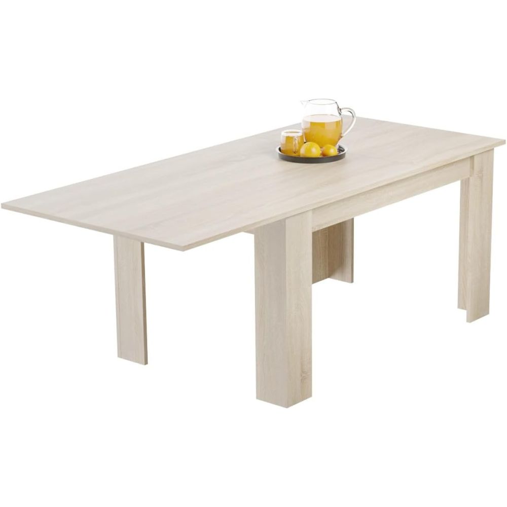Mesa de Comedor Extensible, Mesa Salón, Robusta, Cambria, 138-198 cm (Largo) x 88 cm (Ancho) x 76 cm (Alto)