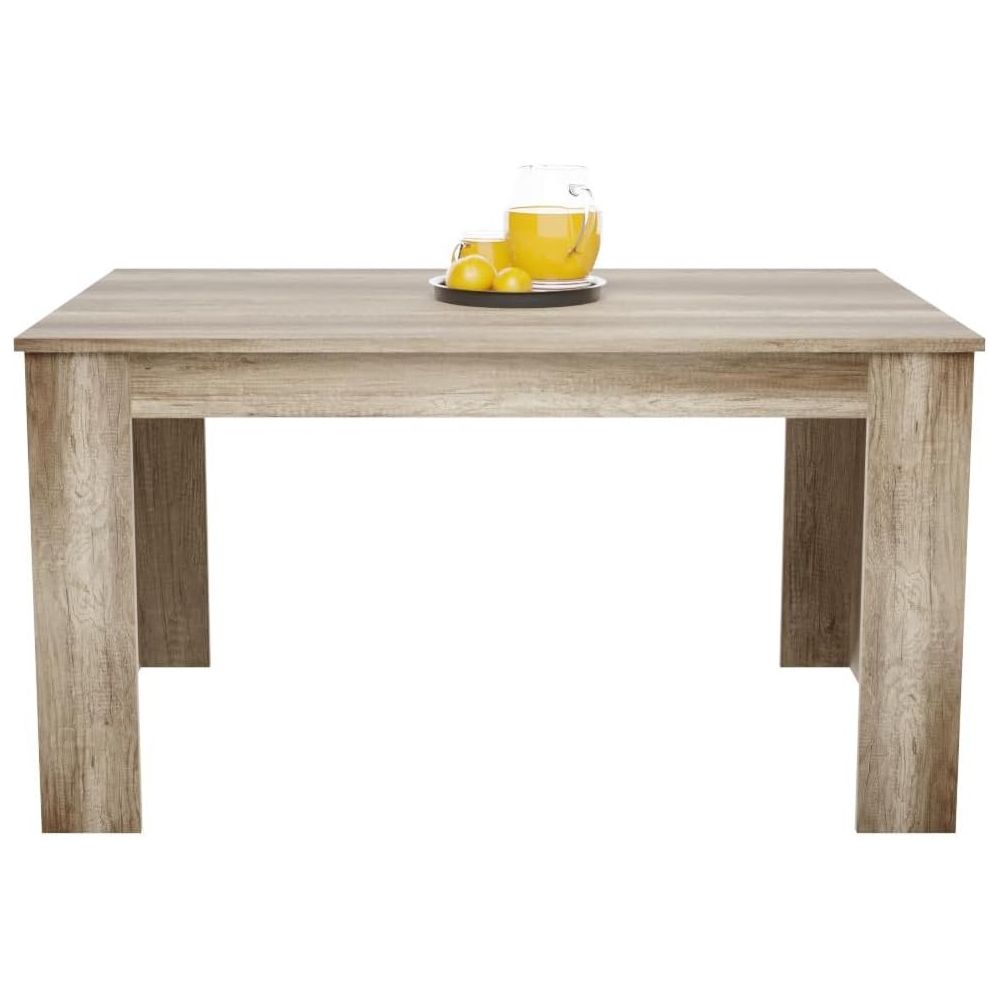 Mesa de Comedor Extensible, Mesa Salón, Robusta, Color Cañón, 138-198 cm (Largo) x 88 cm (Ancho) x 76 cm (Alto)