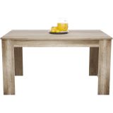 Mesa de Comedor Extensible, Mesa Salón, Robusta, Color Cañón, 138-198 cm (Largo) x 88 cm (Ancho) x 76 cm (Alto)