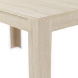 Mesa de Comedor, Mesa de Salón Fija, Color Cambria, Medidas: 140 cm (Largo) x 80 cm (Ancho) x 75 cm (Alto)