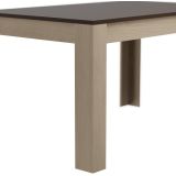 Mesa de Comedor, Mesa de Salón Fija, Color Roble - Grafito, Medidas: 140 cm (Largo) x 80 cm (Ancho) x 75 cm (Alto)