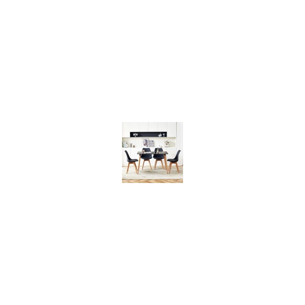 Mesa de Comedor o Cocina de 120 cm Lacada Color Negro 76x120x80 Cm – Alta Resistencia y Durabilidad