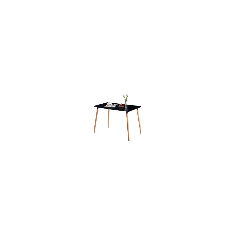 Mesa de Comedor o Cocina de 120 cm Lacada Color Negro 76x120x80 Cm – Alta Resistencia y Durabilidad
