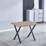 Mesa Comedor Madera, Patas metálicas Negras, Mesa Rectangular, Medidas 100 cm (Largo) x 70 cm (Ancho) 76 cm (Alto)
