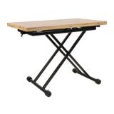 Mesa de Centro Elevable y Tapa Extensible - Fabricada en MDF - Cerrada 100x57 cm, Abierta 100x114 cm, Altura de 39 a 77 cm