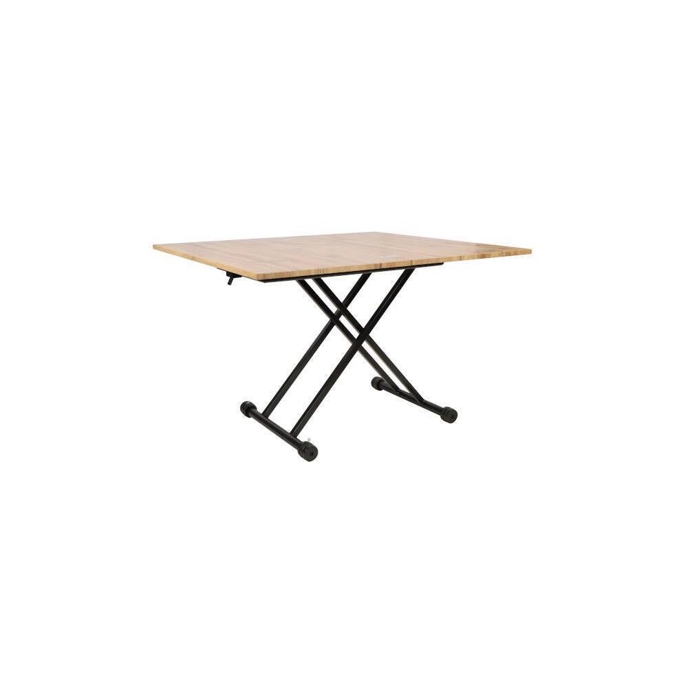 Mesa de Centro Elevable y Tapa Extensible - Fabricada en MDF - Cerrada 100x57 cm, Abierta 100x114 cm, Altura de 39 a 77 cm