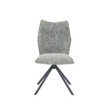 Pack de 2 Sillas Tapizadas en Tela Musgo, Patas Negras, Asiento y Respaldo Ergonómicos y Acolchados Medidas 63x48x93 cm
