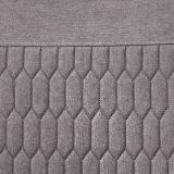 Pack de 4 Sillas de Madera con Relleno de Espuma, Tapizadas en Tela Gris, Patas Metálicas Negras, Medidas 44x60x99 cm