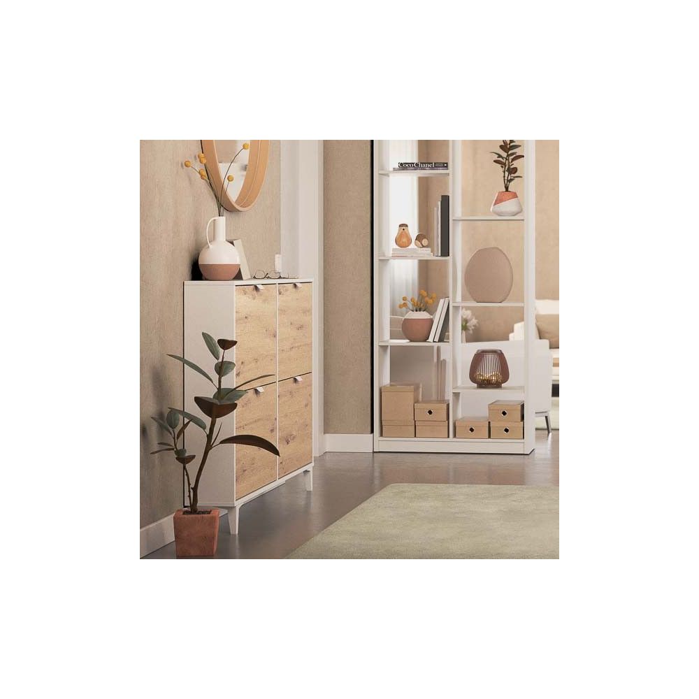 Mueble Zapatero - Almacenamiento Elegante y Práctico | 97,4 x 116,8 x 20 cm (alto x ancho x fondo)