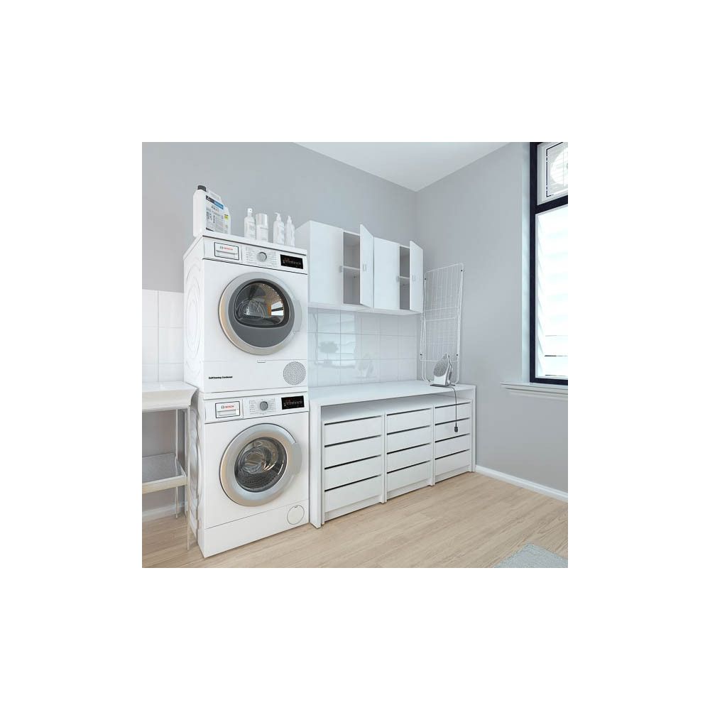 Mueble Alto de Cocina para Colgar con 2 Puertas – Color Blanco – 60 x 60 x 26,5 cm (alto x ancho x fondo)