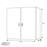 Mueble Alto de Cocina para Colgar con 2 Puertas – Color Blanco – 60 x 60 x 26,5 cm (alto x ancho x fondo)