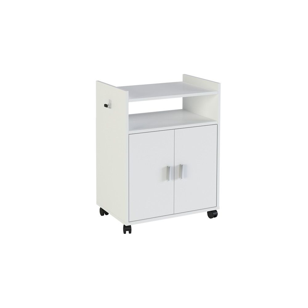 Mueble Auxiliar para Microondas – Acabado Blanco – 79,5 x 60 x 40 cm (alto x ancho x fondo)