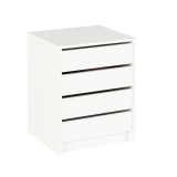 Cajonera 4 cajones | Color: Blanco | Medidas: 62 cm x 50 cm x 44 cm mueble dormitorio