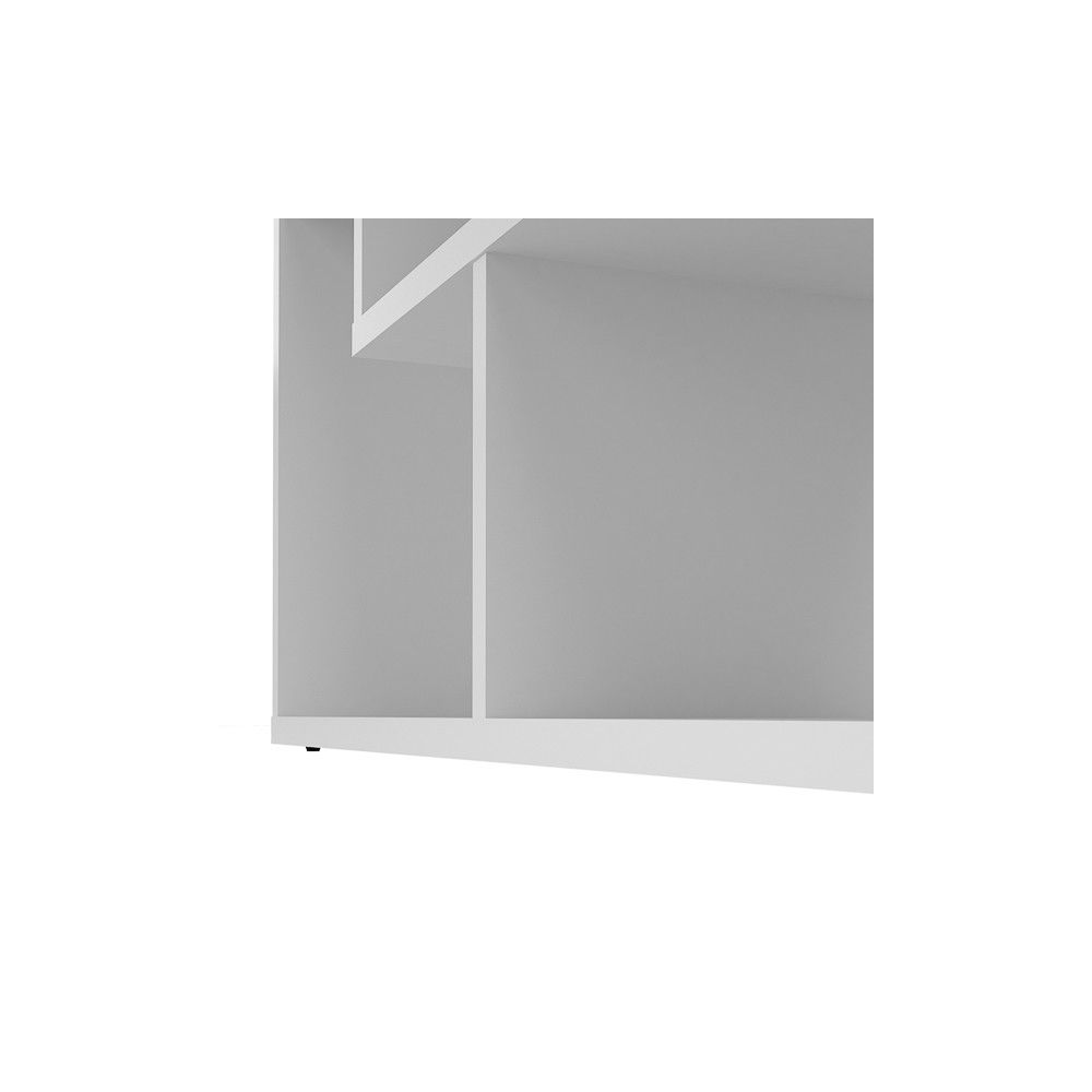 Estantería Geométrica Blanca para Salón con Múltiples Estantes – 169 x 120 x 28 cm (alto x ancho x fondo)