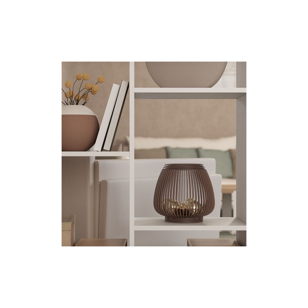 Estantería Alta Salón, Librería, Color Blanco, Medidas: 180 cm (Alto) x 85 cm (Ancho) x 28,5 cm (Fondo