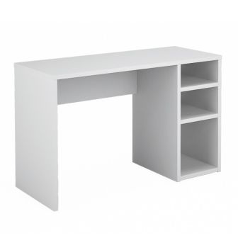 Mesa Escritorio | Mesa Estudio con 3 estantes | Color Blanco Brillo | Medidas: 120 x 75 x 50 cm