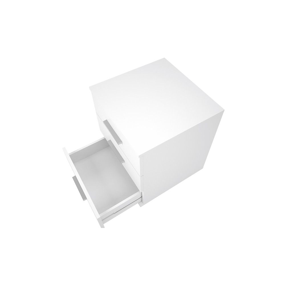 Cajoneras Para escritorio con ruedas 3 Cajones color blanco 58 x 45 x 44 Cm (alto x ancho x fondo)