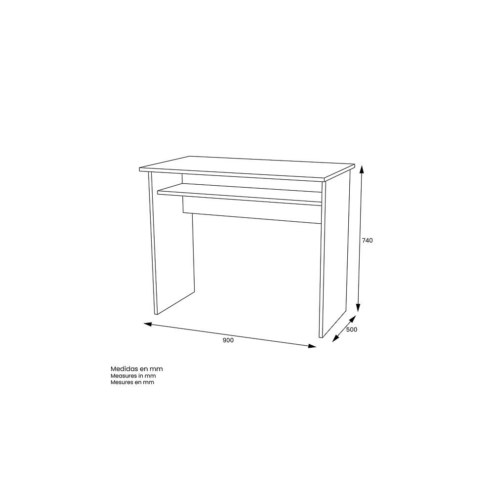 Mesa Escritorio | Mesa de Estudio | Contiene Bandeja | Color Blanco | Medidas: 90 x 74 x 50 cm