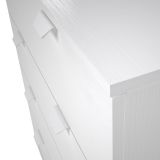 Cómoda con 4 Cajones, para Dormitorio, Acabado en Color Blanco, Medidas: 80 cm (Ancho) x 98 cm (Alto) x 48 cm (Fondo)