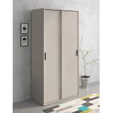 Meyvaser Armario ropero para dormitorio con 2 puertas correderas Color Beige 200x100x50 Cm