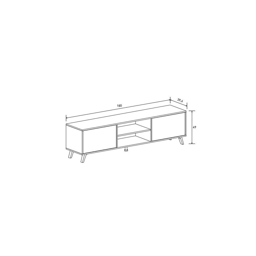 Conjunto de Salón Mueble Completo: Bajo TV, Vitrina, Estantería Decorativa y 2 Estantes - Color Mauvella Rayas